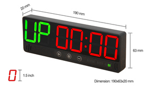 Temporizador <span class=keywords><strong>Tabata</strong></span> CHEETIE HIIT, Reloj de Cuenta Regresiva de Pared con Pantalla Dual <span class=keywords><strong>ABS</strong></span> para Gimnasio, Hogar, Boxeo, Entrenamiento de Intervalos y Fitness - Product Image 6