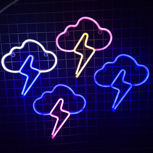 Lampe néon LED en forme de parapluie, arc-en-ciel, nuage, étoile, pour décoration de fête, mariage, cadeau de Noël, jouet pour enfant, animal, alimenté par USB/batterie, IP44 - Product Image 6