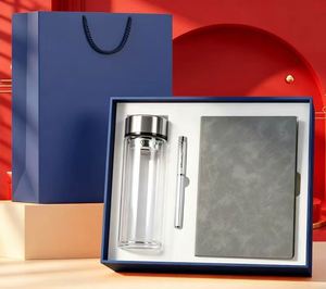 Coffret Cadeau Luxe Rouge en Cuir PU : Carnet, Gobelet et Stylo – Impression UV Personnalisée sur Boîte pour Promotion d'Entreprise et Commandes en Gros - Product Image 3