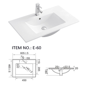 Conception haut de gamme rectangulaire salle de bain lavabo forme carrée salle de bain vanité évier hôtel armoire évier salle de bain <span class=keywords><strong>bassin</strong></span> - Product Image 5