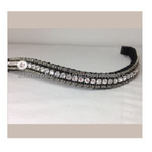 Banda de cuero para cejas, mejor calidad, brida de lujo, banda para cejas de cristal, precio al por mayor - Product Image 1