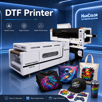 Imprimante DTF automatique HANCOLOR 60 cm pour transfert thermique sur casquettes, t-shirts, cartes, avec moteur haute puissance intégré et 6 têtes Flex