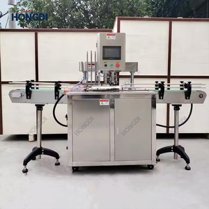 Ligne d'embouteillage de poudre entièrement automatique avec trieuse de bouteilles, remplisseuse à vis sans fin, machine de bouchage et d'étiquetage, et table d'accumulation rotative - Product Image 5