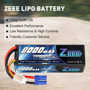 Zeee 3S Lipo pil 11.1V 8000mAh 100C sert çanta RC araba kamyon RC Truggy FPV uçak tekne Buggy için EC5 konnektörü ile - Product Image 5