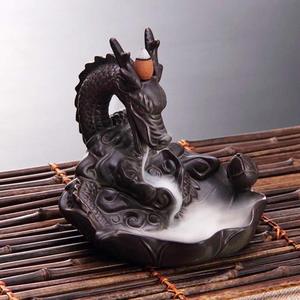 Dragon Ceramic <strong>Incense</strong> Holder <strong>Burner</strong>, Ceramic <strong>Backflow</strong> <strong>Incense</strong> Tower <strong>Burner</strong> Statue Figurine <strong>Incenses</strong> / - Product Image 3