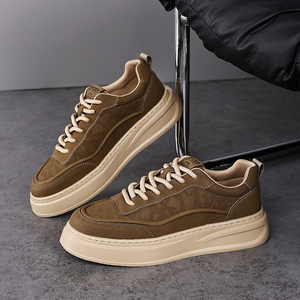 New men's casual board shoes - solid color, versatile for daily use, thick sole for heightening - Product Image 4