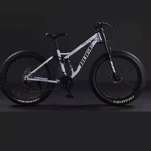 Bicicleta de Montaña de 21 Velocidades con Doble Amortiguación, Neumáticos Anchos y Suspensión Trasera para Descenso y Ciclismo Todoterreno Extremo - Product Image 1