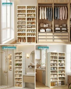 9-Tier Easy-to-Install Plastic Shoe Cabinet Customizable Plastic Shoe Organizer One-Piece Foldable Shoe Organizer - Product Image 6