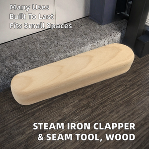 Notionsland - Clapper de tailleur en chêne pour fer à vapeur, outil de pressage et d'égalisation des coutures pour quilters, multifonction, design carré, 24x6x4cm - Product Image 2