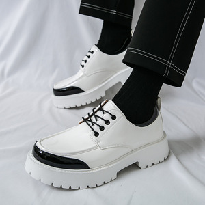 Nouvelles Chaussures en Cuir pour Hommes Style 2026, Bottes Grande Taille 46, Chaussures Blanches Rétro Polyvalentes Style Académie, Vente en Gros - Product Image 3