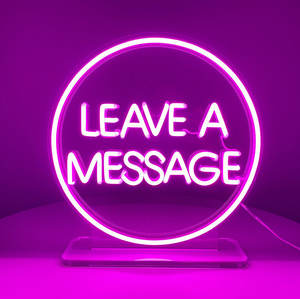 ป้ายไฟนีออนประดับโต๊ะงานแต่งงานแบบอิสระข้อความ RGB รูปทรงวงกลม - Product Image 2