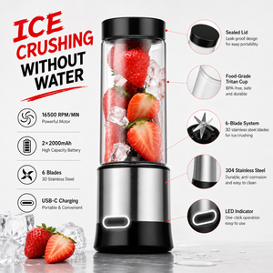 Mixeur portable électrique multifonction USB <span class=keywords><strong>de</strong></span> haute qualité pour smoothies, fruits et légumes - Product Image 6