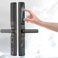 Serrure intelligente pour porte coulissante étanche TTLock App, serrure numérique à empreintes digitales, mot de passe, carte, serrure électronique pour porte en aluminium et en verre