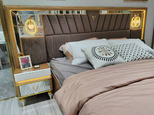 Elegante Set di Mobili per Camera da Letto, Stile <span class=keywords><strong>Africano</strong></span>, Minimalista e Lussuoso, Misura King Size - Product Image 3