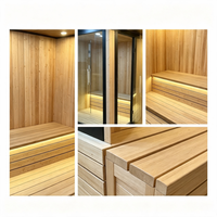 Nouvelle Arrivée Sauna Extérieur en Bois à Lumière Rouge Sèche, Sauna Infrarouge en Bois avec Poêles Brûleurs pour Détente en Plein Air