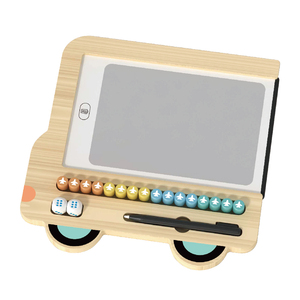 Pizarra de Dibujo y Escritura LCD 2 en 1 de Madera con Diseño de Dibujos Animados, para Aprender y Dibujar, 8.5 Pulgadas, Ajedrez Volador para Niños - Product Image 4
