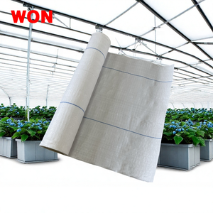 WON Toile de paillage tissée de haute qualité pour usage agricole, couverture de <span class=keywords><strong>sol</strong></span> anti-mauvaises herbes, tapis réfléchissant personnalisé pour serre, toile de serre blanche - Product Image 1