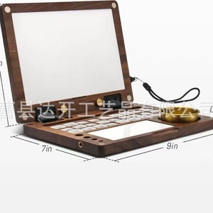 Boîte à peinture en bois massif, palette d'aquarelle 27 couleurs pour enfants, ensemble artistique pour utilisation sur bureau - Product Image 3