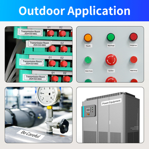 New Tương Thích <span class=keywords><strong>Brady</strong></span> BMP21-PLUS Máy In Nhãn Tất Cả Thời Tiết Vinyl Màu Đen Cam Nhãn Băng M21-500-595-OR 12Mm Chiều Rộng - Product Image 4