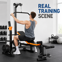 Support de musculation multifonctionnel pour haltères et barres, avec fonction de développé couché, barre de traction haute et rack à squats, pour usage domestique