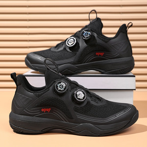 รองเท้าแบดมินตันสำหรับฤดูร้อน แบบ unisex หน้าผ้าตาข่าย พื้นยาง พื้นรองรับ EVA สายรัดแบบหมุน ระบบลดแรงกระแทก เหมาะสำหรับการฝึกซ้อมในสนาม - Product Image 4