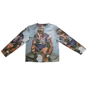 Custom Palestine Hoodie New Design Character Pattern Tapestry Pullover Sweater with Front Logo ODM Supply - Product Image 3