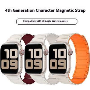 สายนาฬิกาซิลิโคนขายส่งสำหรับ Apple Watch S10 11 46 มม. Ultra 49 มม. SE 44 มม. 42 มม. สายรัดข้อมือแบบแม่เหล็กสำหรับเล่นกีฬา - Product Image 2