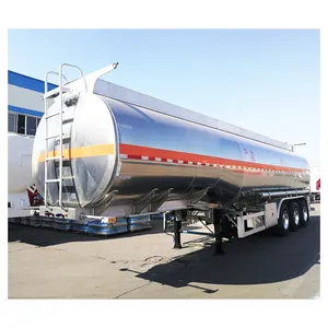 Semi-reboque de caminhão-tanque de combustível, reboque de 3 eixos para aluguel, reboque de caminhão-tanque de combustível, reboque de combustível de óleo de 40000 litros