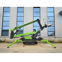 JOVOO S08C-Li Spider Aerial Work Platform Lithium Electric 10m Working Height Trailer with Hydraulic Auto-leveling Outrigger