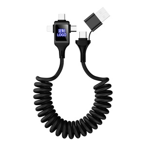 Cable de Datos 6 en 1 para Auto, Tipo-C, Retráctil de Nylon, Carga Rápida, Pantalla Carplay, Logotipo Personalizado - Product Image 5