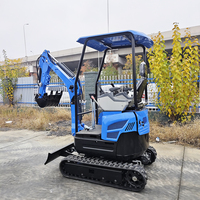 Mini-excavatrice chinoise de 1 à 1,5 tonne pour moteur haute performance avec pompe et engrenages