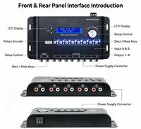 AK-2.6S 31 Band DSP Audio Mobil Equalizer 8 Saluran Output 24Bit 48KHz HIFI Audio Mobil EQ Tuning Prosesor Sinyal Digital