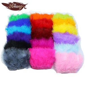 Fukang Bianco Guarnizione Della Piuma Marabù Della Piuma Taglio Turchia Piuma Taglio Borsa e Panno di Decorazione - Product Image 2