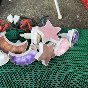Several Shape <b>Star</b> Moon Heart Shape Stones <b>LED</b> Light Crystal Healing Craft Stones Light Crystal <b>Led</b> Light - Product Image 4
