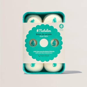 Boules de séchage en laine <span class=keywords><strong>Natulim</strong></span>, lot de 6, adoucissant naturel réutilisable pour le linge, réduit le temps de séchage et les plis, écologique, sans plastique - Product Image 1