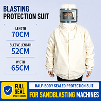 Combinaison de sablage avec casque, vêtements de protection, équipement de sécurité pour sablage abrasif pour opérateur de sablage industriel
