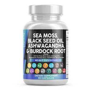Deniz yosun ashashandha zerdeçal Bladderwrack Lodine klorofil ACV siyah tohumu yağı çok vitamini özelleştirilmiş kapsüller