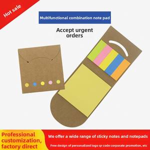 Bloc de Notas Adhesivas de Papel Kraft con Caras Sonrientes Personalizables, Combinación de Notas Adhesivas Reutilizables, Índice para Cuaderno - Product Image 5