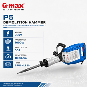 HERZO Demolition Jack Hammers <span class=keywords><strong>50J</strong></span> Herramientas de construcción 1850RPM Hammer Drill 1600W - Product Image 4