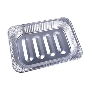 8011 Food Grade Wegwerp Rechthoek Grote Aluminiumfolie Party Serving Turkije Bbq Voedsel Roosteren Grill Trays/Pannen/Gerechten