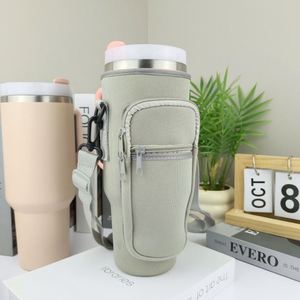 Housse de transport personnalisée en néoprène pour gobelet de 40 oz, sac de transport pour bouteille d'eau, accessoires pour tasses avec bandoulière réglable – Vente en gros - Product Image 2