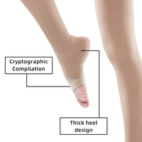 Collants de compression médicaux à bout ouvert 15-20 mmHg |   Soutien efficace pour les gonflements et les varices