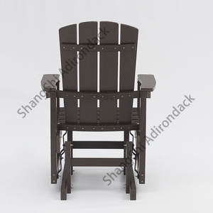 Chaise de patio en bois et <span class=keywords><strong>plastique</strong></span>, <span class=keywords><strong>fauteuil</strong></span> à bascule d'extérieur moderne, offre spéciale, marron - Product Image 3