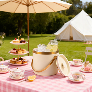 Secchiello per Ghiaccio in Acciaio Inox da 1/2/3 Litri con Coperchio, Doppia Parete Isolata per Mantenere il Ghiaccio Congelato Più a Lungo - Product Image 5