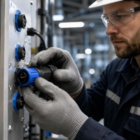 Connecteur circulaire industriel étanche IP67 série M12, 2, 3, 4, 5 broches, mâle/femelle, pour système de contrôle PLC
