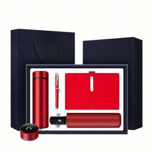 2025 Hot Sale Luxury Customized Corporate Promotional Gift <b>Set</b> with Pu Leather <b>Notebook</b> and Silk Screen Printing - Product Image 1