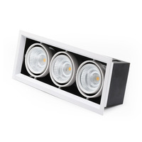 2024 moins cher prix rotatif Downlight pour décor intérieur noir Double Spot réglable intégré Double tête gril lumière