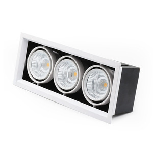 2024 moins cher prix rotatif Downlight pour décor intérieur noir <span class=keywords><strong>Double</strong></span> Spot réglable intégré <span class=keywords><strong>Double</strong></span> tête gril lumière - Product Image 4