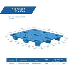 1200*1000*150Mm Thân Thiện Với Môi Tái Chế <span class=keywords><strong>Polyethylene</strong></span> Nhựa Pallet Nhiệm Vụ Nặng Nề Pallet Ngành Công Nghiệp Kho Lưu Trữ Nhựa Pallet - Product Image 2