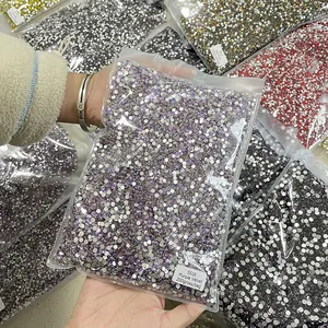 XULIN SS3 SS4 SS5 SS6 SS8 SS10 SS12 SS16 SS20แบนกลับรอบไม่ร้อนแก้วสีดำ Rhinestones ขายส่ง